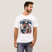 Cool Patriotic American Eagle with Sunglasses  Tシャツ (正面フル)
