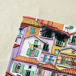 Cool pattern for summer colorful and fun artwork ビーチタオル