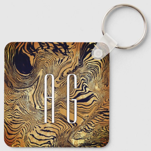 Cool pattern unique text  キーホルダー (裏面)