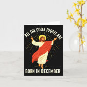 Cool People Are Born In December Christian  カード (黄色い花)