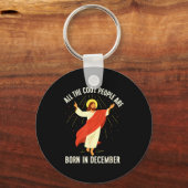 Cool People Are Born In December Christian  キーホルダー (正面)