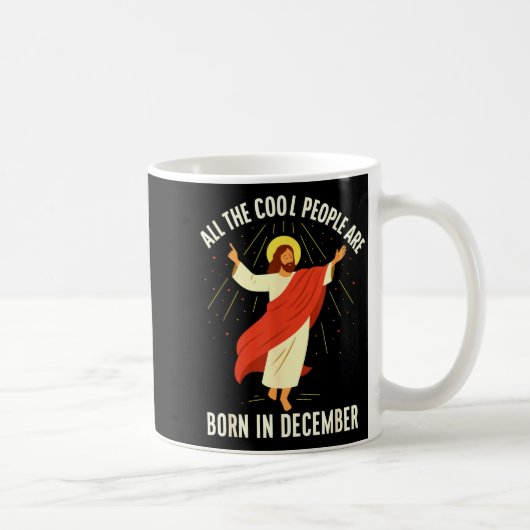Cool People Are Born In December Christian  コーヒーマグカップ (右)