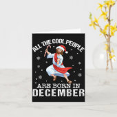 Cool People Are Born In December Christian Christm カード (黄色い花)