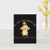 Cool People Are Born In December Christian Christm カード (黄色い花)
