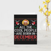 Cool People Are Born In December Christian Christm カード (黄色い花)