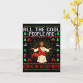 Cool People Are Born In December Christian Christm カード (黄色い花)