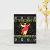 Cool People Are Born In December Christian Christm カード (黄色い花)