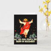 Cool People Are Born In December Christian Christm カード (黄色い花)