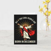 Cool People Are Born In December Christian Christm カード (黄色い花)