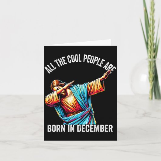 Cool People Are Born In December Christian Christm カード (正面)