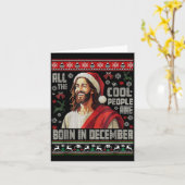 Cool People Are Born In December Christian Christm カード (黄色い花)