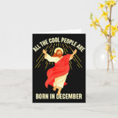 Cool People Are Born In December Christian Christm カード (黄色い花)