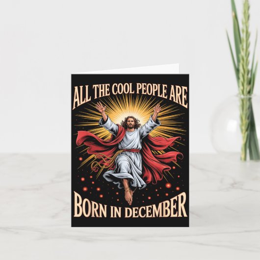 Cool People Are Born In December Christian Christm カード (正面)
