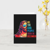 Cool People Are Born In December Christian Christm カード (黄色い花)