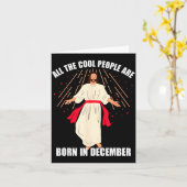 Cool People Are Born In December Christian Christm カード (黄色い花)