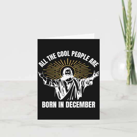 Cool People Are Born In December Christian Christm カード (正面)