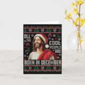 Cool People Are Born In December Christian Christm カード (黄色い花)