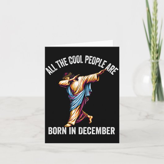 Cool People Are Born In December Christian Christm カード (正面)