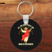 Cool People Are Born In December Christian Christm キーホルダー (正面)