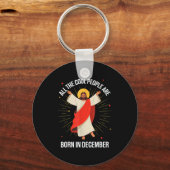 Cool People Are Born In December Christian Christm キーホルダー (正面)