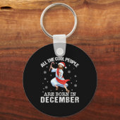 Cool People Are Born In December Christian Christm キーホルダー (正面)