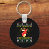 Cool People Are Born In December Christian Christm キーホルダー (正面)