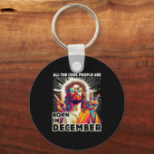 Cool People Are Born In December Christian Christm キーホルダー (正面)