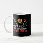 Cool People Are Born In December Christian Christm コーヒーマグカップ (左)