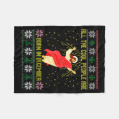 Cool People Are Born In December Christian Christm フリースブランケット (正面(横))