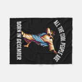 Cool People Are Born In December Christian Christm フリースブランケット (正面(横))