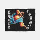 Cool People Are Born In December Christian Christm フリースブランケット (正面(横))