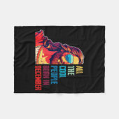 Cool People Are Born In December Christian Christm フリースブランケット (正面(横))