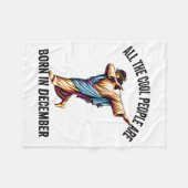 Cool People Are Born In December Christian Christm フリースブランケット (正面(横))