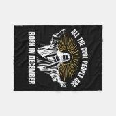 Cool People Are Born In December Christian Christm フリースブランケット (正面(横))