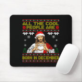 Cool People Are Born In December Christian Christm マウスパッド (マウス)