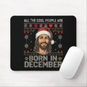 Cool People Are Born In December Christian Christm マウスパッド (マウス)