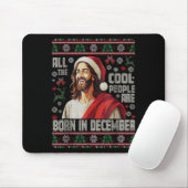 Cool People Are Born In December Christian Christm マウスパッド (マウス)
