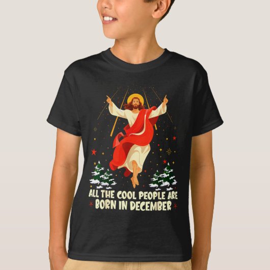 Cool People Are Born In December Christian Christm Tシャツ (正面)