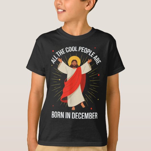 Cool People Are Born In December Christian Christm Tシャツ (正面)