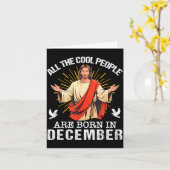 Cool People Are Born In December Christian Jesus C カード (黄色い花)