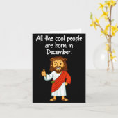 Cool People Are Born In December Christian Xmas Bi カード (黄色い花)