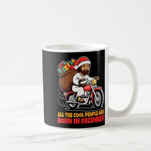 Cool People Are Born In December Jesus Christmas C コーヒーマグカップ (右)