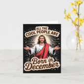 Cool People Born In December Birthday Christian Ch カード (黄色い花)