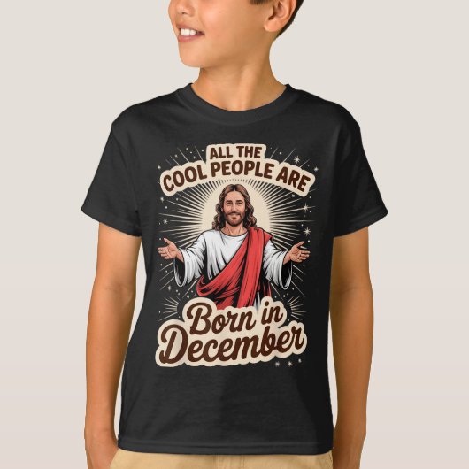 Cool People Born In December Birthday Christian Ch Tシャツ (正面)