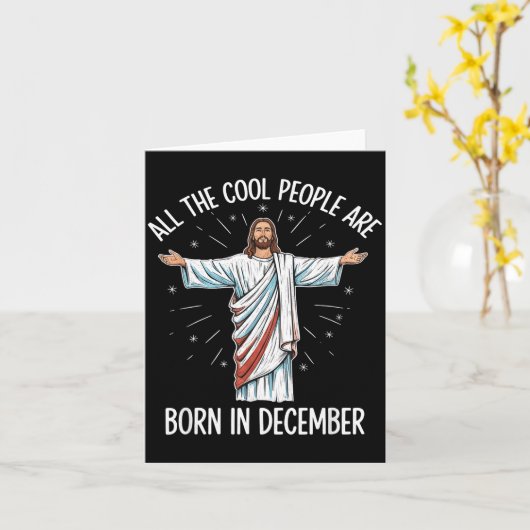 Cool People December Birthday Sritual Theme  カード (黄色い花)