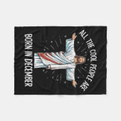 Cool People December Birthday Sritual Theme  フリースブランケット (正面(横))