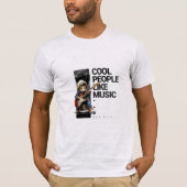Cool People Like Music – Premium Graphic Tee Tシャツ (正面)