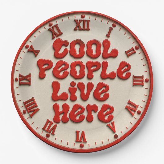 Cool People Live Here ペーパープレート (正面)