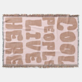 Cool People Live Here Boho Fringe Throw Blanket スローブランケット (正面)