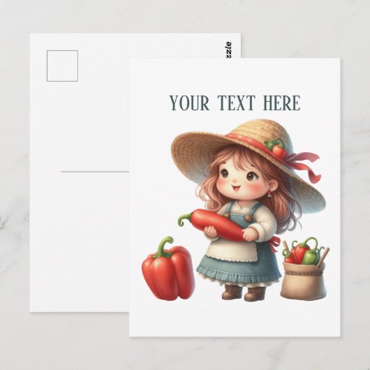 Cool pepper lover gardener customizable ポストカード (正面/裏面)